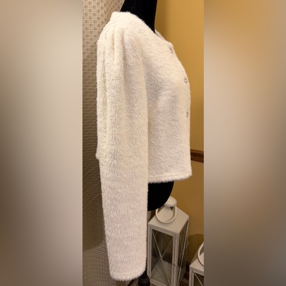 Sadie & Sage NWT Chic White Teddy Jacket for Women - Picture 5 of 8